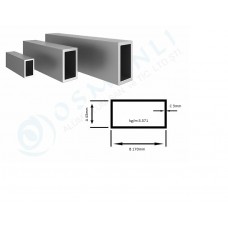 Alüminyum Kutu Profil 43mm  x 170mm Et Kalınlık 3mm